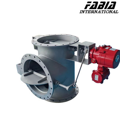 Electric Three Way Control Valve Flange Stainless Steel Ventilated Butterfly Valve