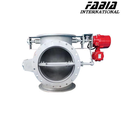 Electric Three Way Control Valve Flange Stainless Steel Ventilated Butterfly Valve