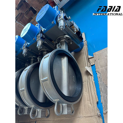 100mm Pneumatic Actuated Butterfly Valve Seamless Integration Corrosion Resistance