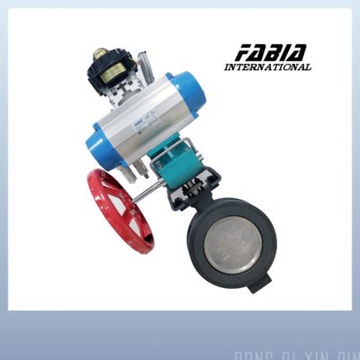  Hard Sealed Pneumatic Actuator Operated Butterfly Valve  Small Fluid Resistance Source manufacturer