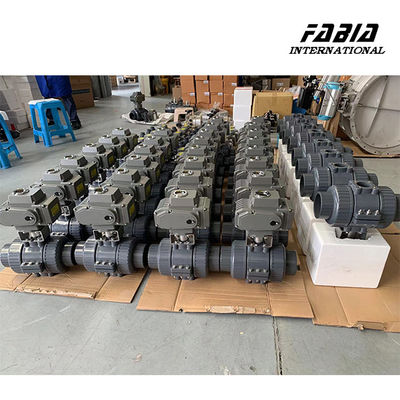 Electric Operation 3 Inch PVC Ball Valve Soft Seated Valves